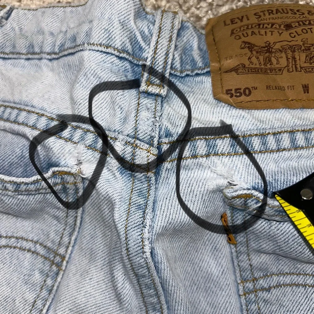 Vintage 90s Levi's 550 Denim Shorts Relaxed Fit Men Size 30 1995‎ Orange Tab